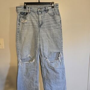 American Eagle Outfitters Light Blue Distressed Jeans
